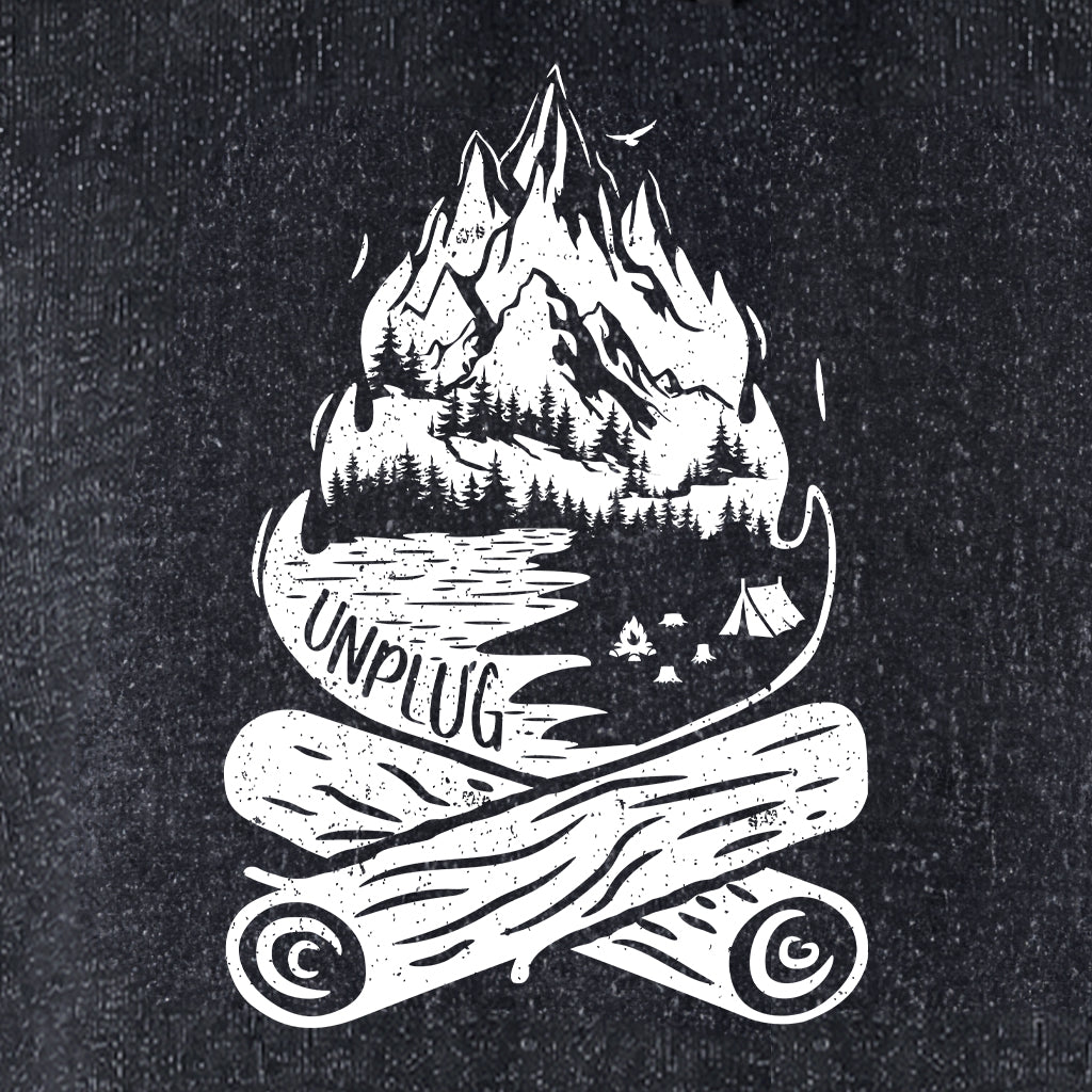 CAMPFIRE MOUNTAIN SCENE Nantucket Super Soft Sweater Hoodie
