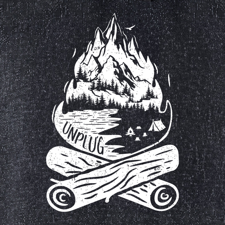 CAMPFIRE MOUNTAIN SCENE Nantucket Super Soft Sweater Hoodie