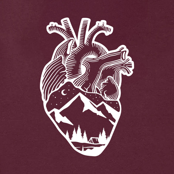 Anatomical Heart (left Chest) Heavyweight Hoodie