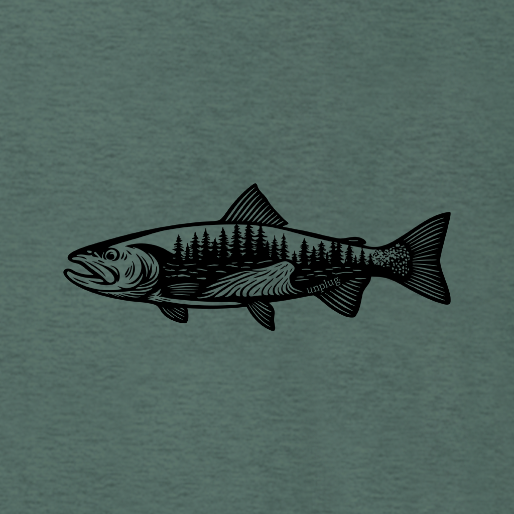 WOODLAND TROUT Supersoft Midweight Zip Up Hoodie