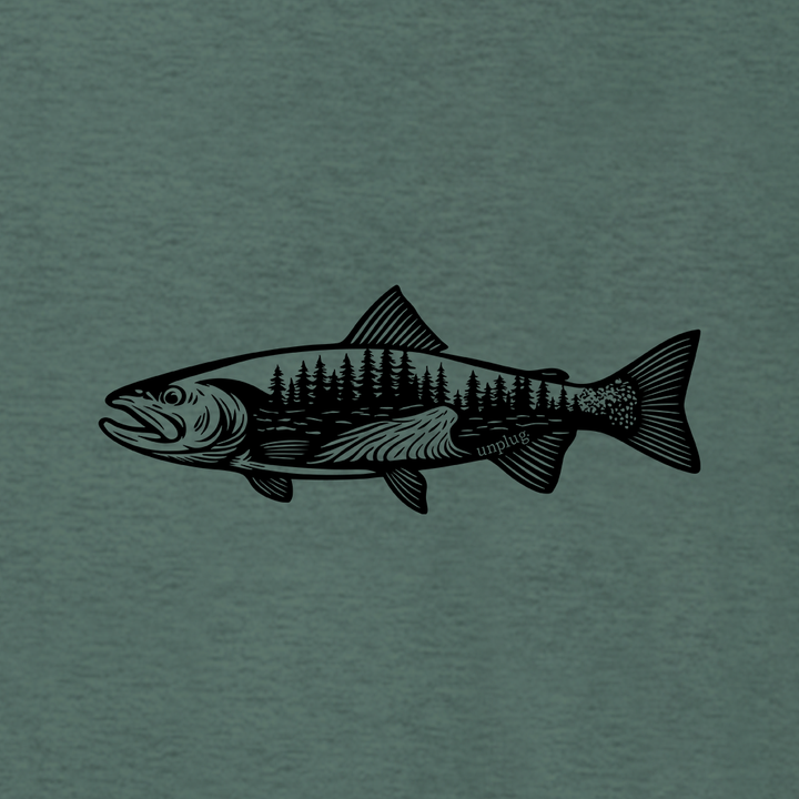 WOODLAND TROUT Supersoft Midweight Zip Up Hoodie