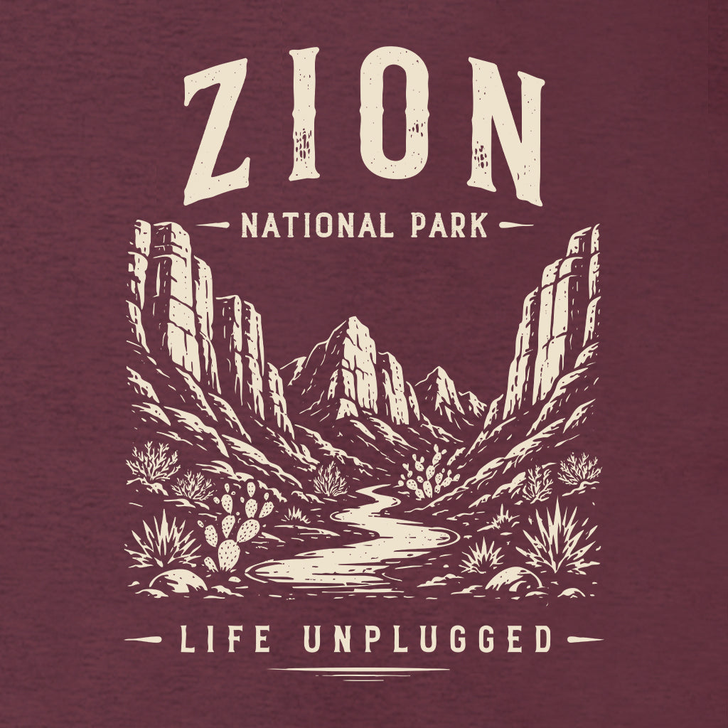 ZION NATIONAL PARK Supersoft Midweight Zip Up Hoodie