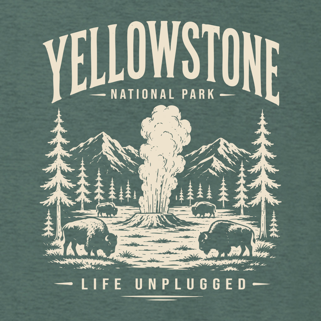 YELLOWSTONE NATIONAL PARK Supersoft Midweight Zip Up Hoodie