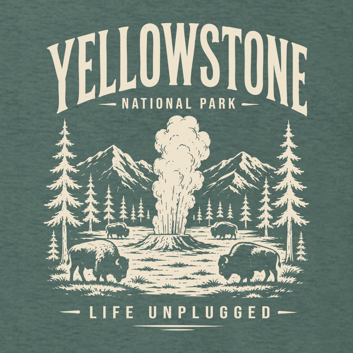 YELLOWSTONE NATIONAL PARK Supersoft Midweight Zip Up Hoodie