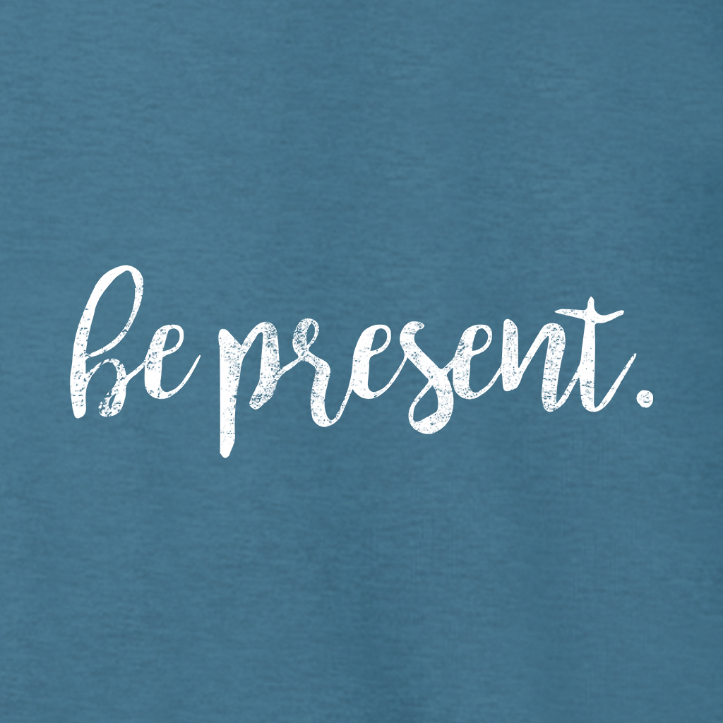 BE PRESENT (CURSIVE) Supersoft Midweight Zip Up Hoodie