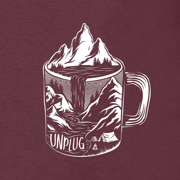 COFFEE MOUNTAIN SCENE Supersoft Midweight Zip Up Hoodie