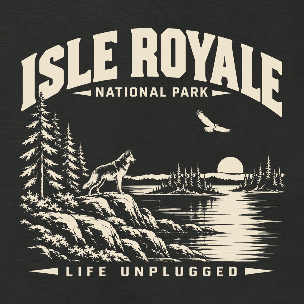ISLE ROYALE NATIONAL PARK Supersoft Midweight Zip Up Hoodie