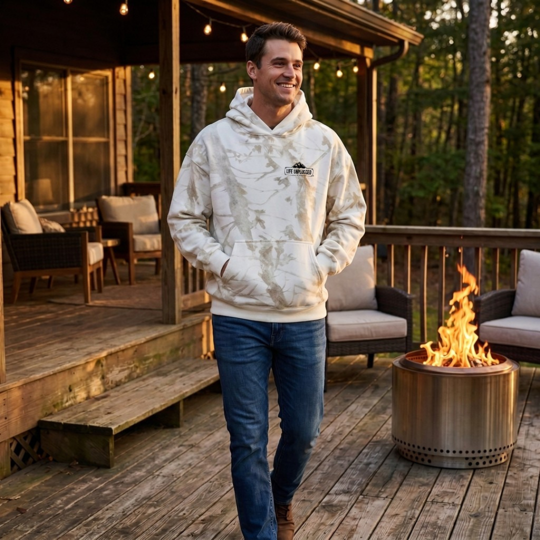 Founder's Select™ White Camo Oversized Heavyweight Hoodie