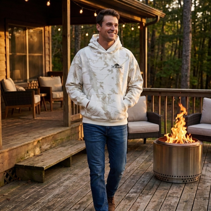 Founder's Select™ White Camo Oversized Heavyweight Hoodie