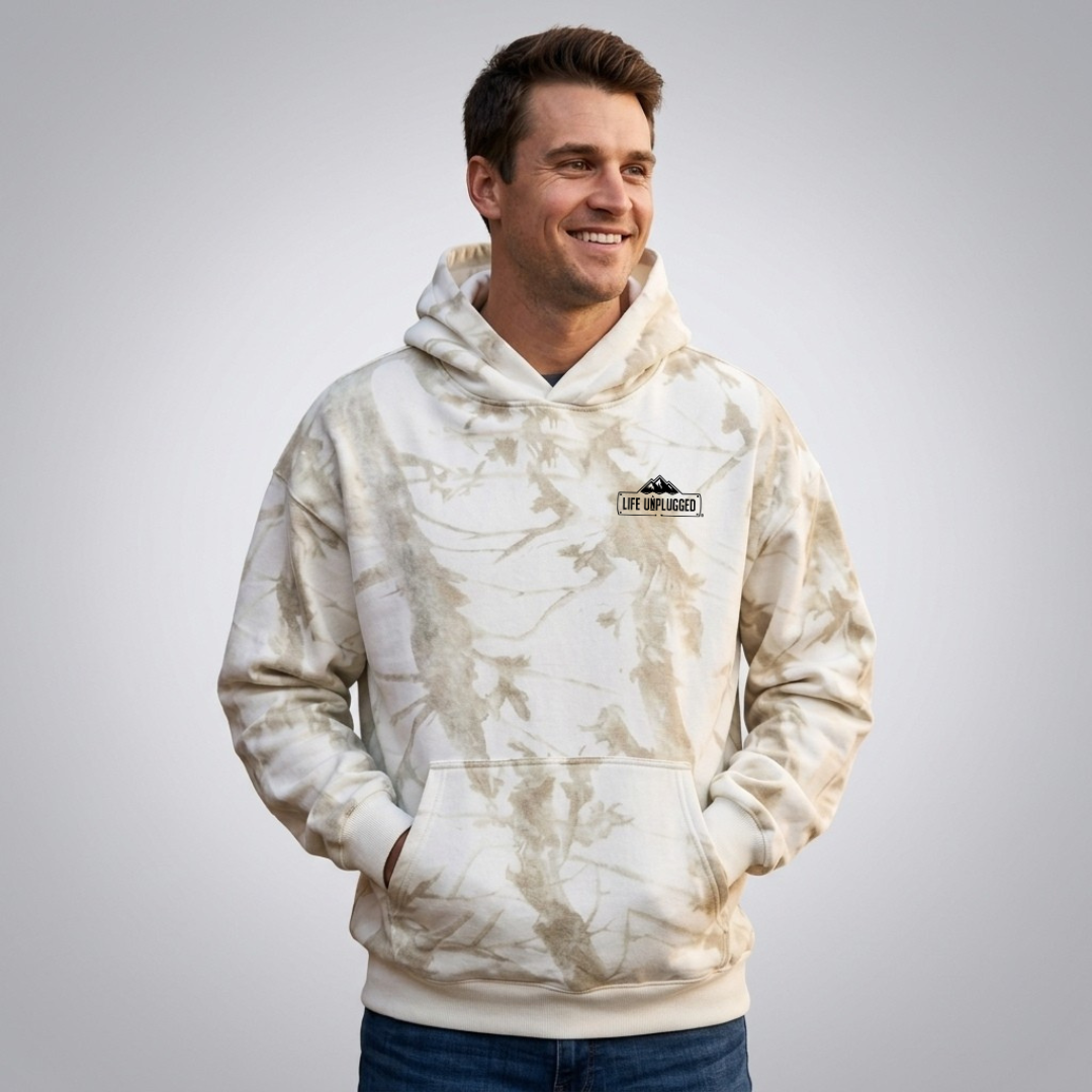 Founder's Select™ White Camo Oversized Heavyweight Hoodie