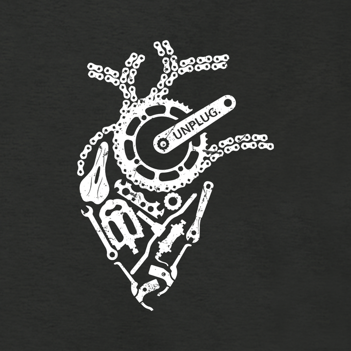 ANATOMICAL HEART (BICYCLE PARTS) Supersoft Midweight Zip Up Hoodie