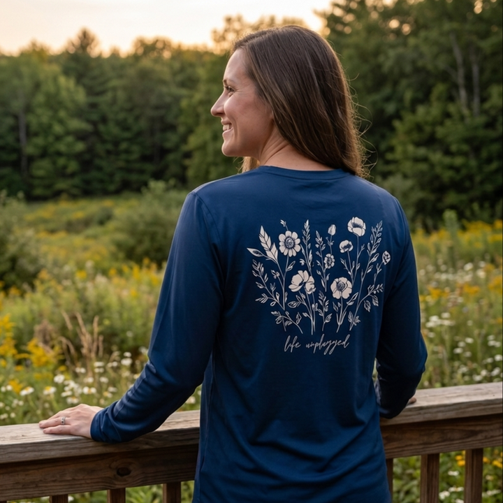 Live in the Moment Wildflower Performance Long Sleeve with UPF 50+