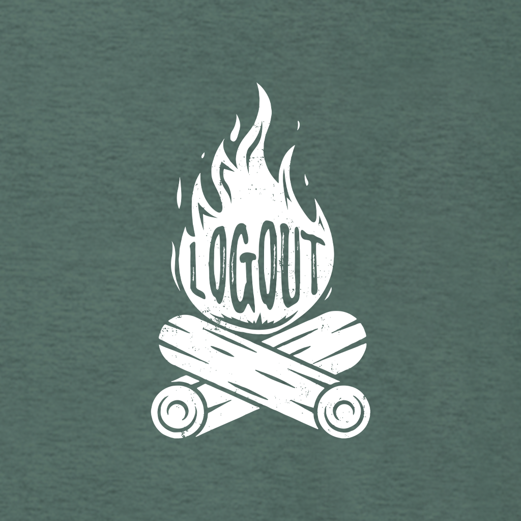 LOG OUT CAMPFIRE Supersoft Midweight Zip Up Hoodie