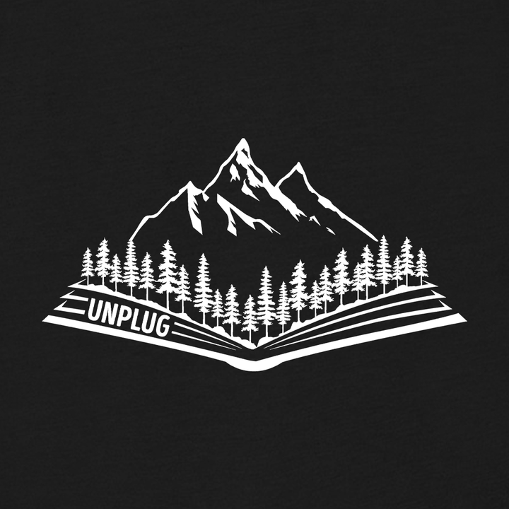 Open Book Mountain Scene Long Sleeve T-Shirt