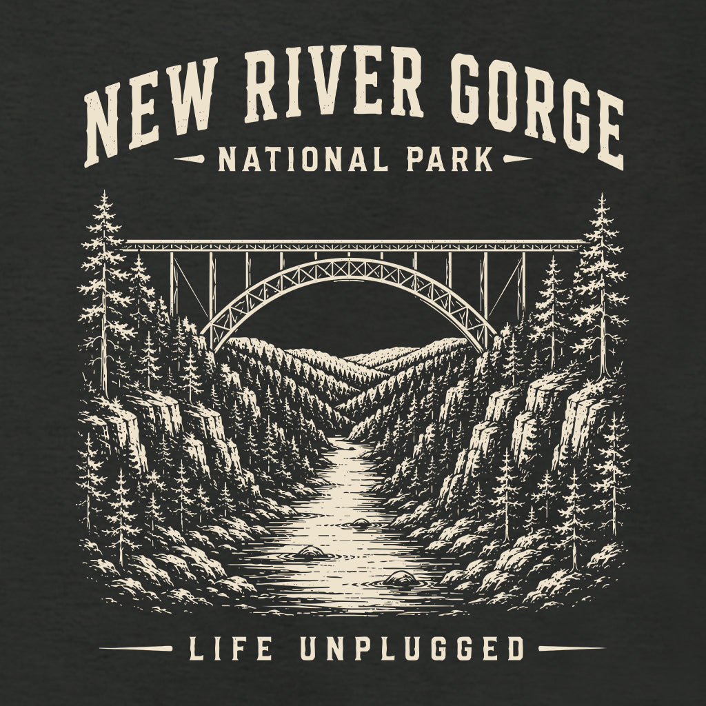 NEW RIVER GORGE NATIONAL PARK Supersoft Midweight Zip Up Hoodie
