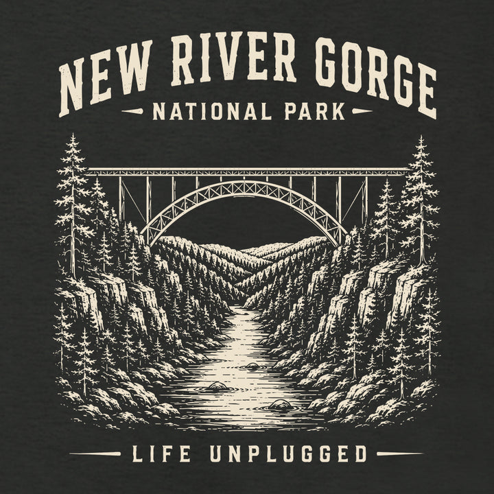 NEW RIVER GORGE NATIONAL PARK Supersoft Midweight Zip Up Hoodie