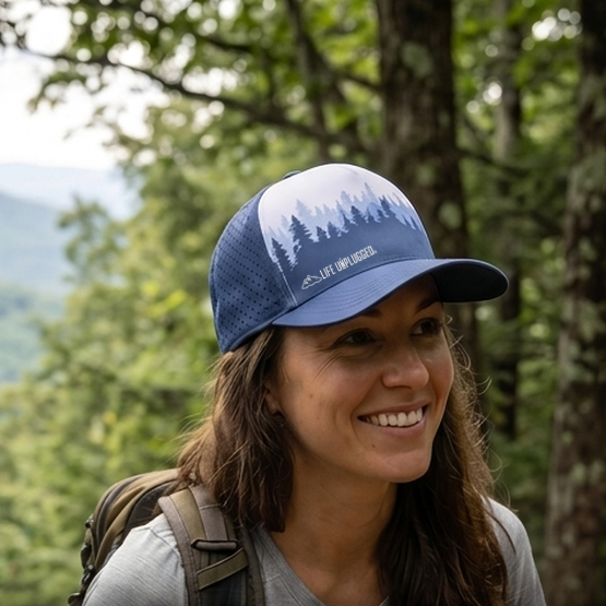 Limited Edition Blue Forest High Crown Performance Snapback