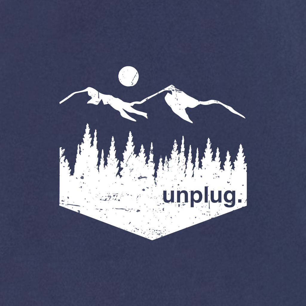 Unplug Mountain Left Chest Pocket Women's Racerback Tank Top