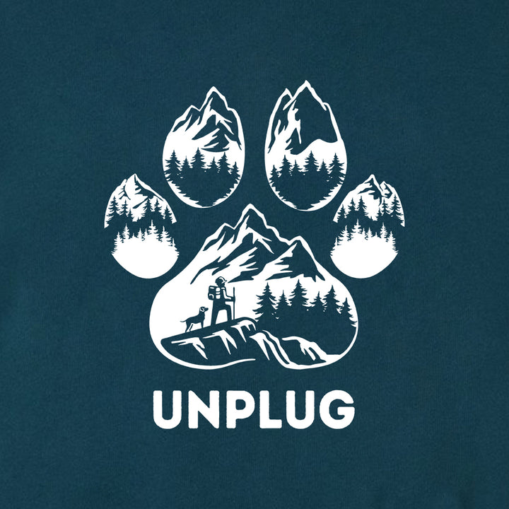 Paw Print Mountain Scene Midweight Super Soft Crewneck Sweatshirt