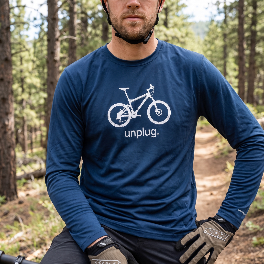 Mountain Bike Performance Long Sleeve with UPF 50+ — Front view