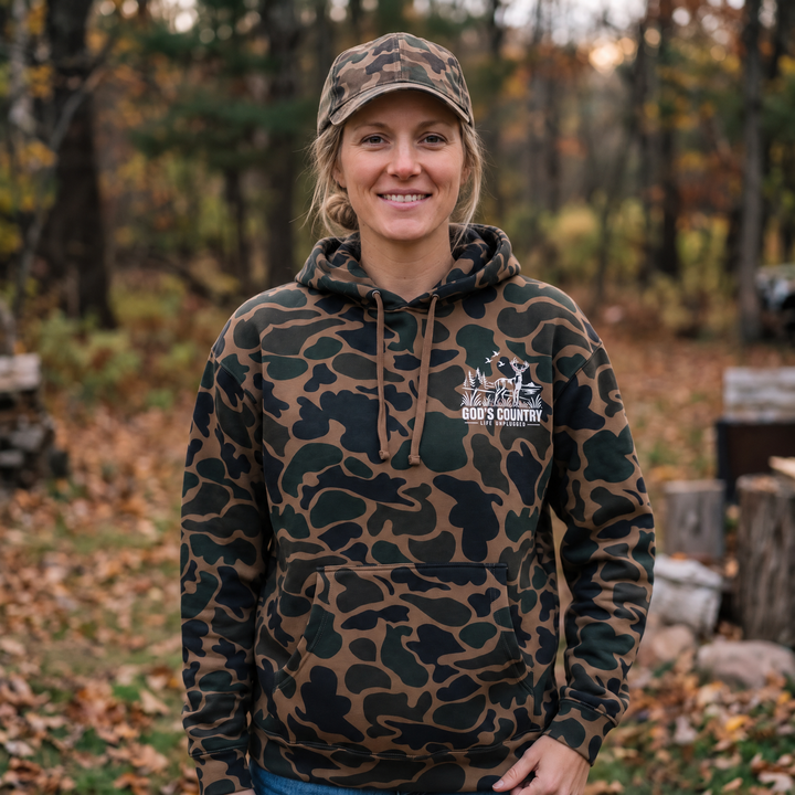 Limited Edition God's Country Duck Camo Heavyweight Hoodie — Front view