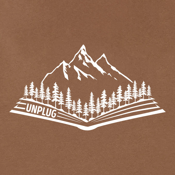 Open Book Mountain Scene Heavyweight Hoodie