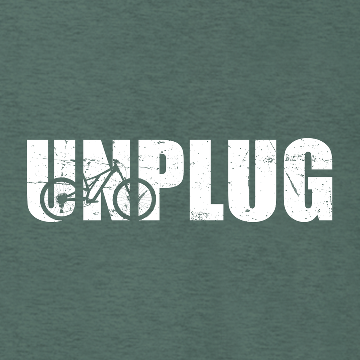 UNPLUG MOUNTAIN BIKE SILHOUETTE Supersoft Midweight Zip Up Hoodie