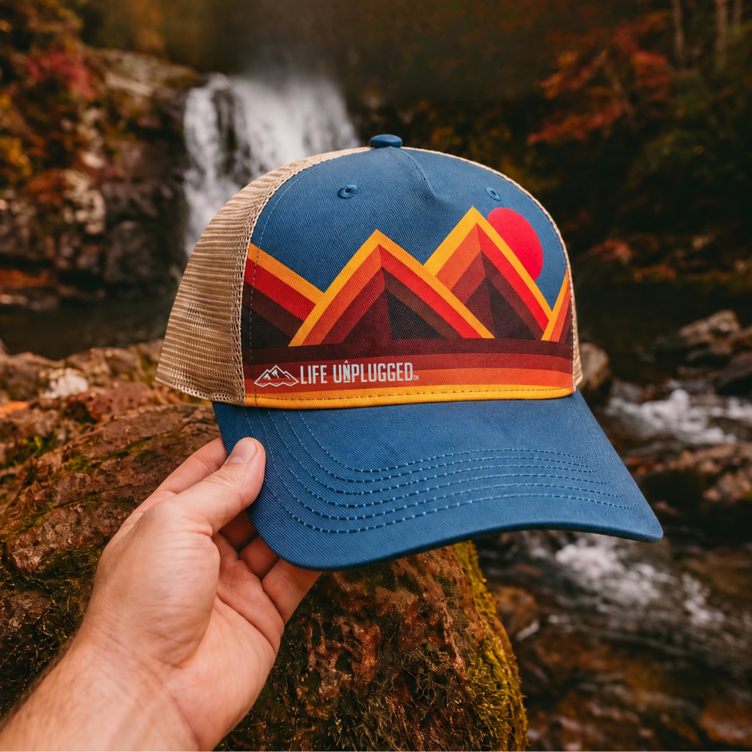 Limited Edition Sunset Mountain Range Low Profile Snapback Hat