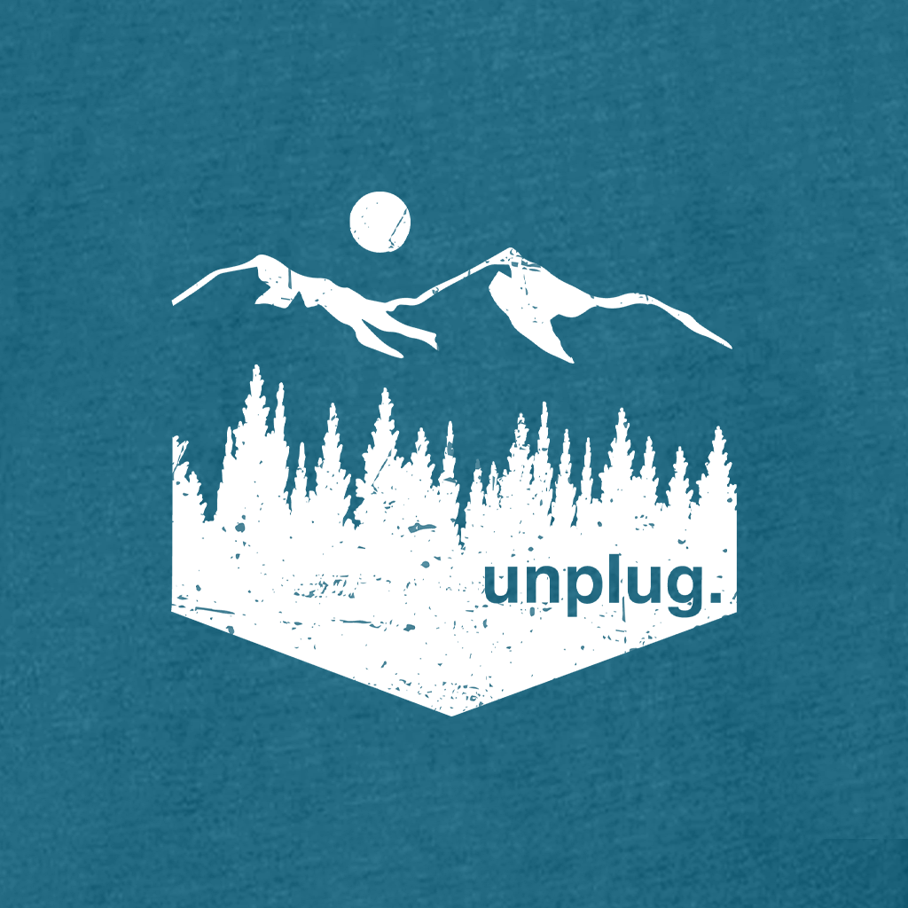 Unplug Mountain Left Chest Pocket Women's T-Shirt