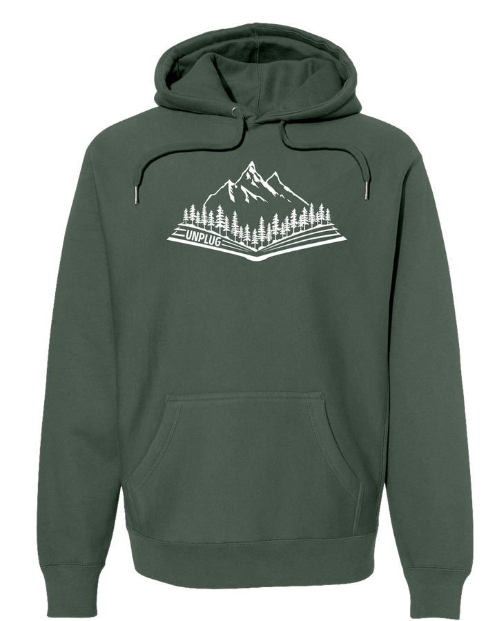OPEN BOOK MOUNTAIN SCENE Super Heavyweight Hoodie