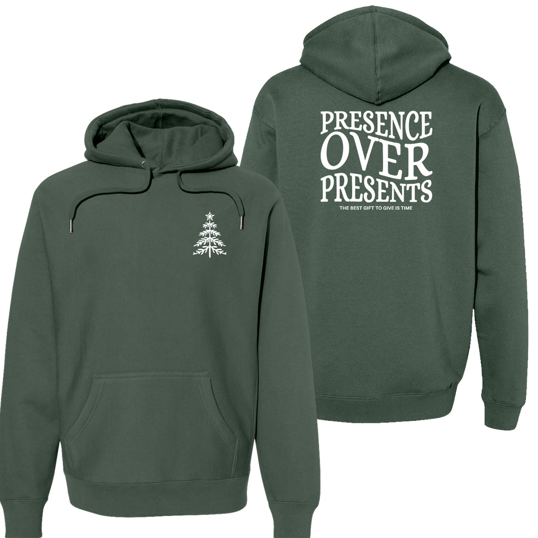 PRESENCE OVER PRESENTS Super Heavyweight Hoodie