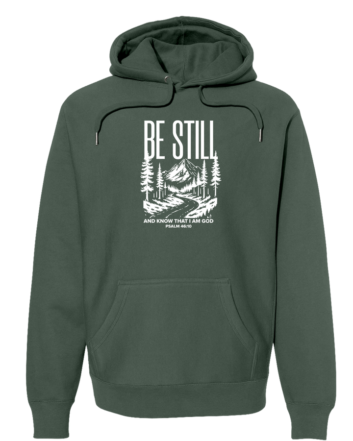 BE STILL IN THE WOODS Super Heavyweight Hoodie