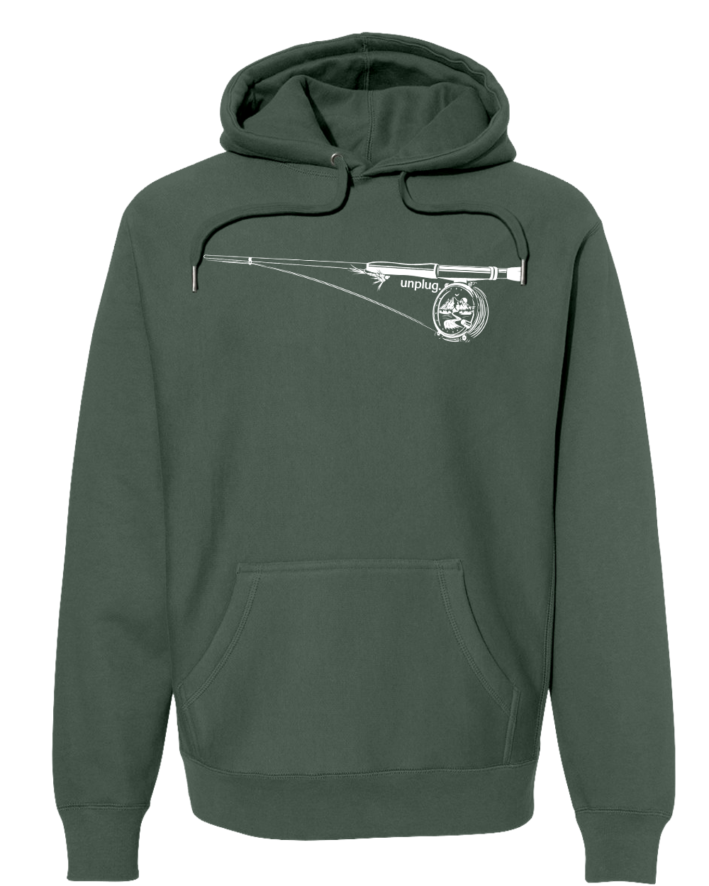 FLY FISHING MOUNTAIN SCENE Super Heavyweight Hoodie