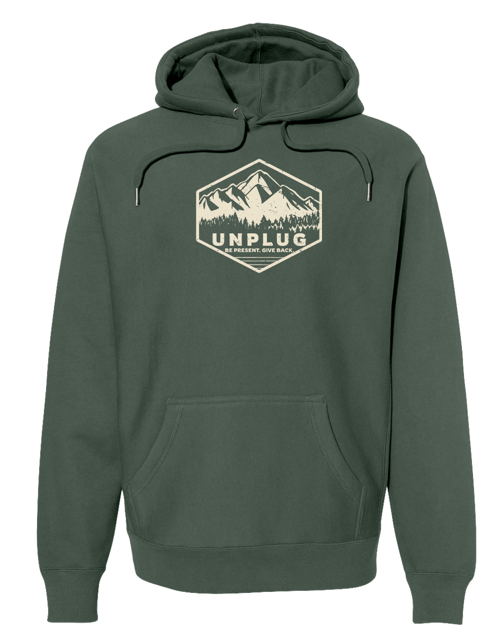 UNPLUG MOUNTAIN BADGE Super Heavyweight Hoodie