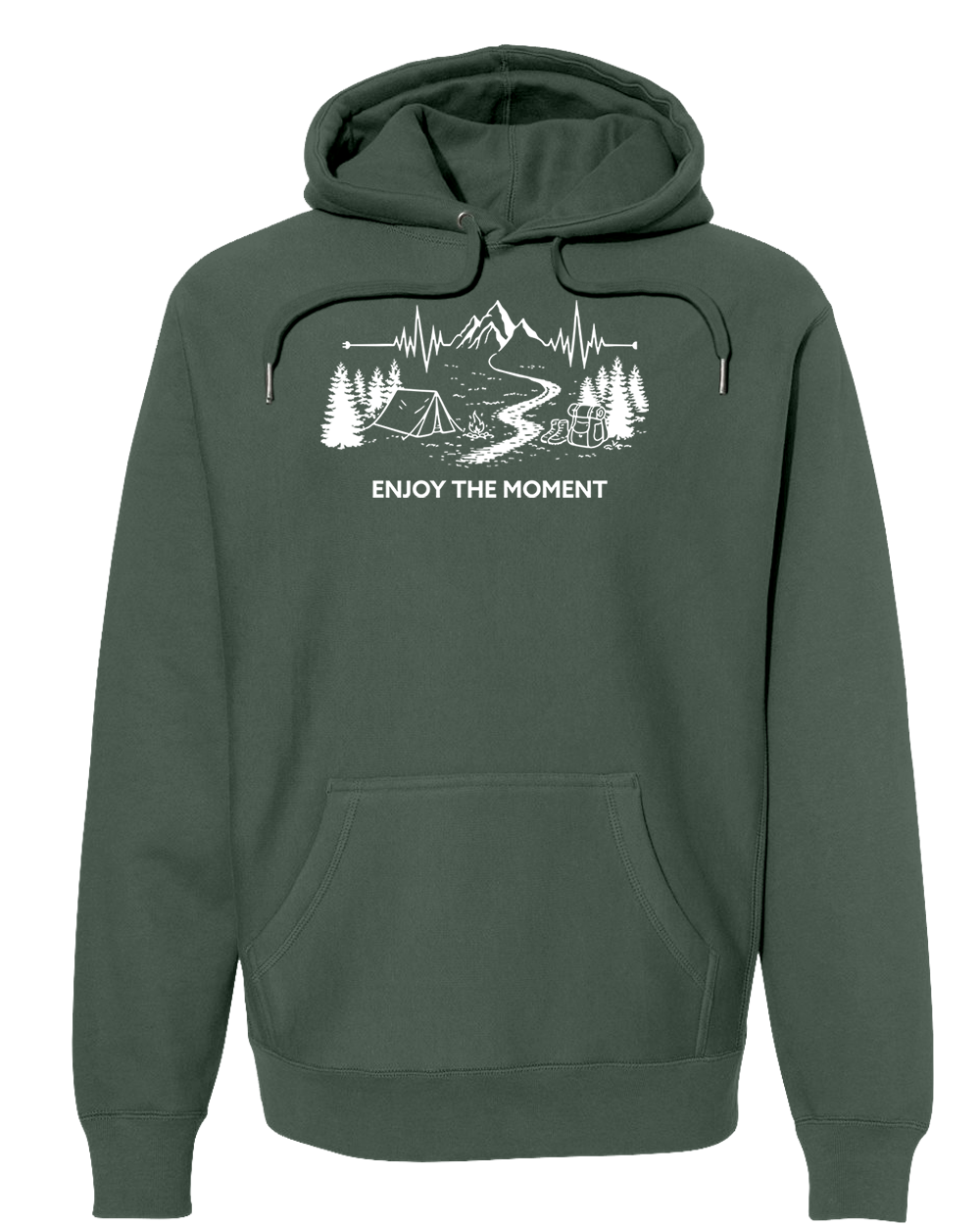 ENJOY THE MOMENT (MOUNTAIN SCENE) Super Heavyweight Hoodie