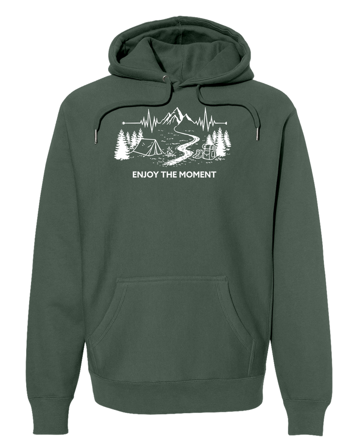 ENJOY THE MOMENT (MOUNTAIN SCENE) Super Heavyweight Hoodie