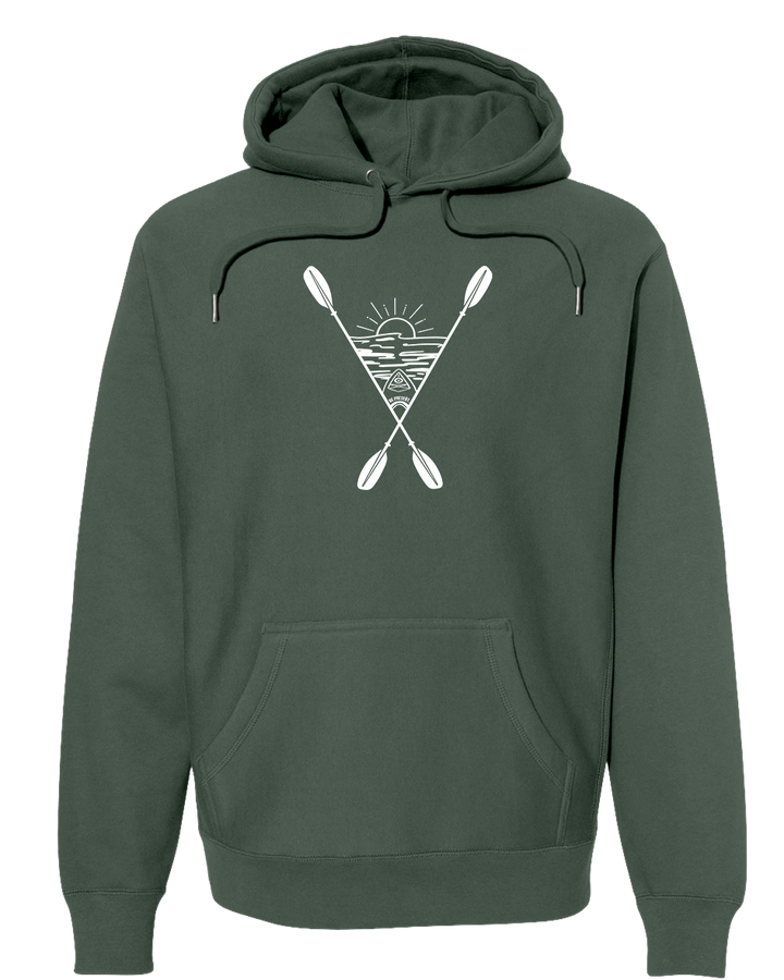 KAYAKING INTO THE SUNSET Super Heavyweight Hoodie