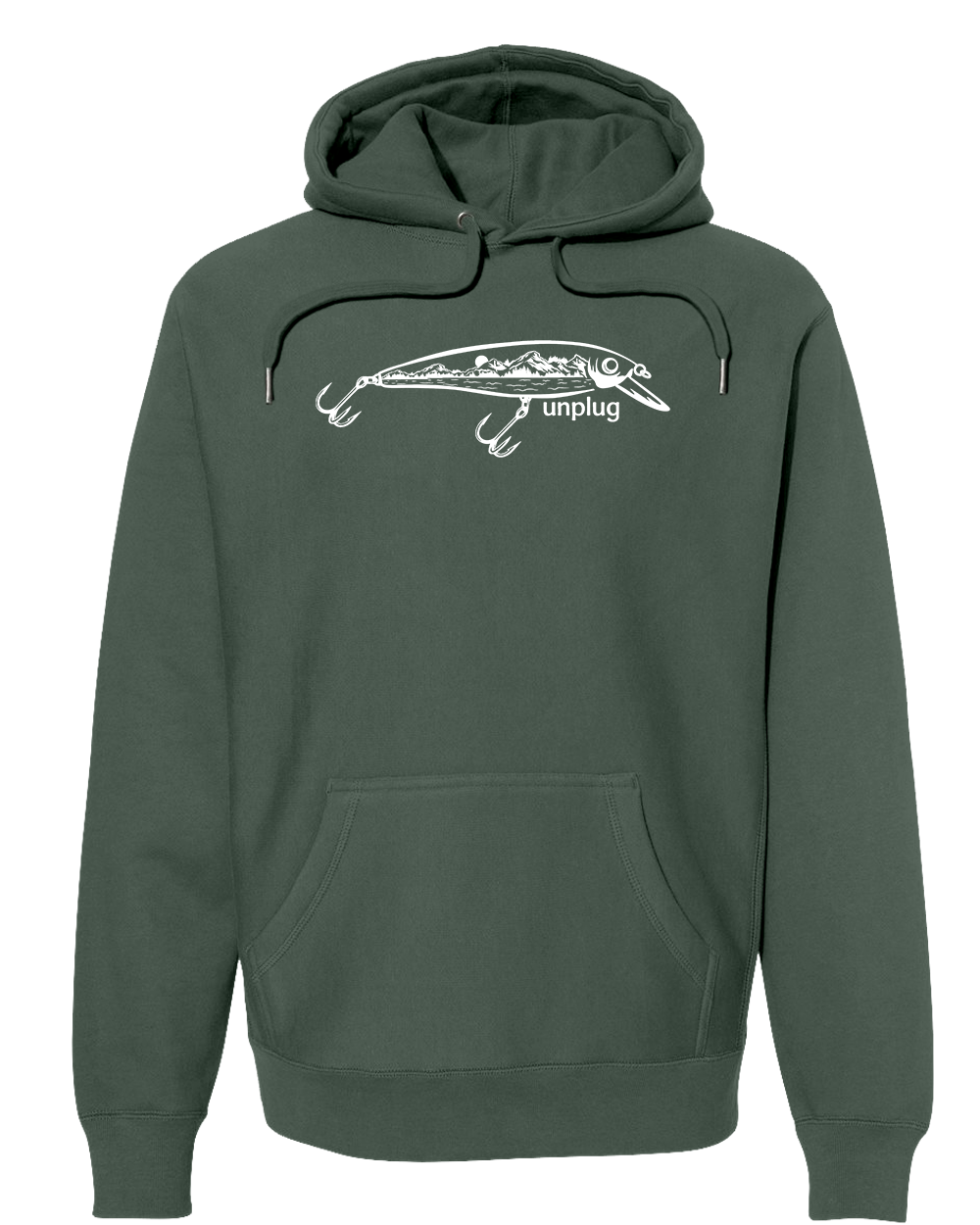 FISHING LURE MOUNTAIN SCENE Super Heavyweight Hoodie