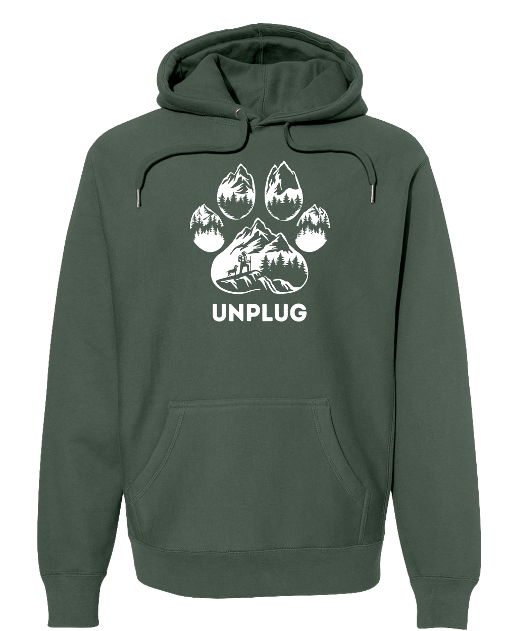 PAW PRINT MOUNTAIN SCENE Super Heavyweight Hoodie