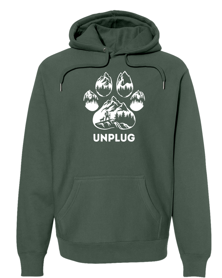 PAW PRINT MOUNTAIN SCENE Super Heavyweight Hoodie