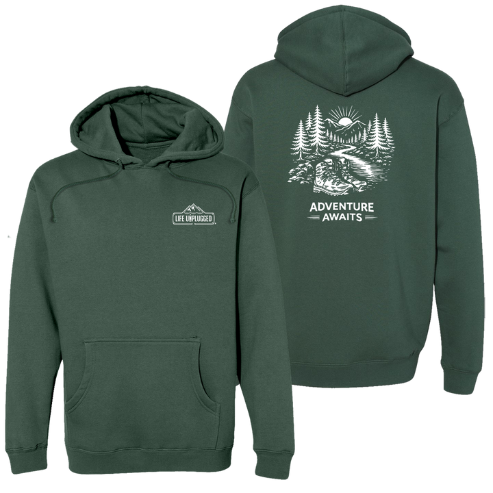 ADVENTURE AWAITS Heavyweight Hoodie