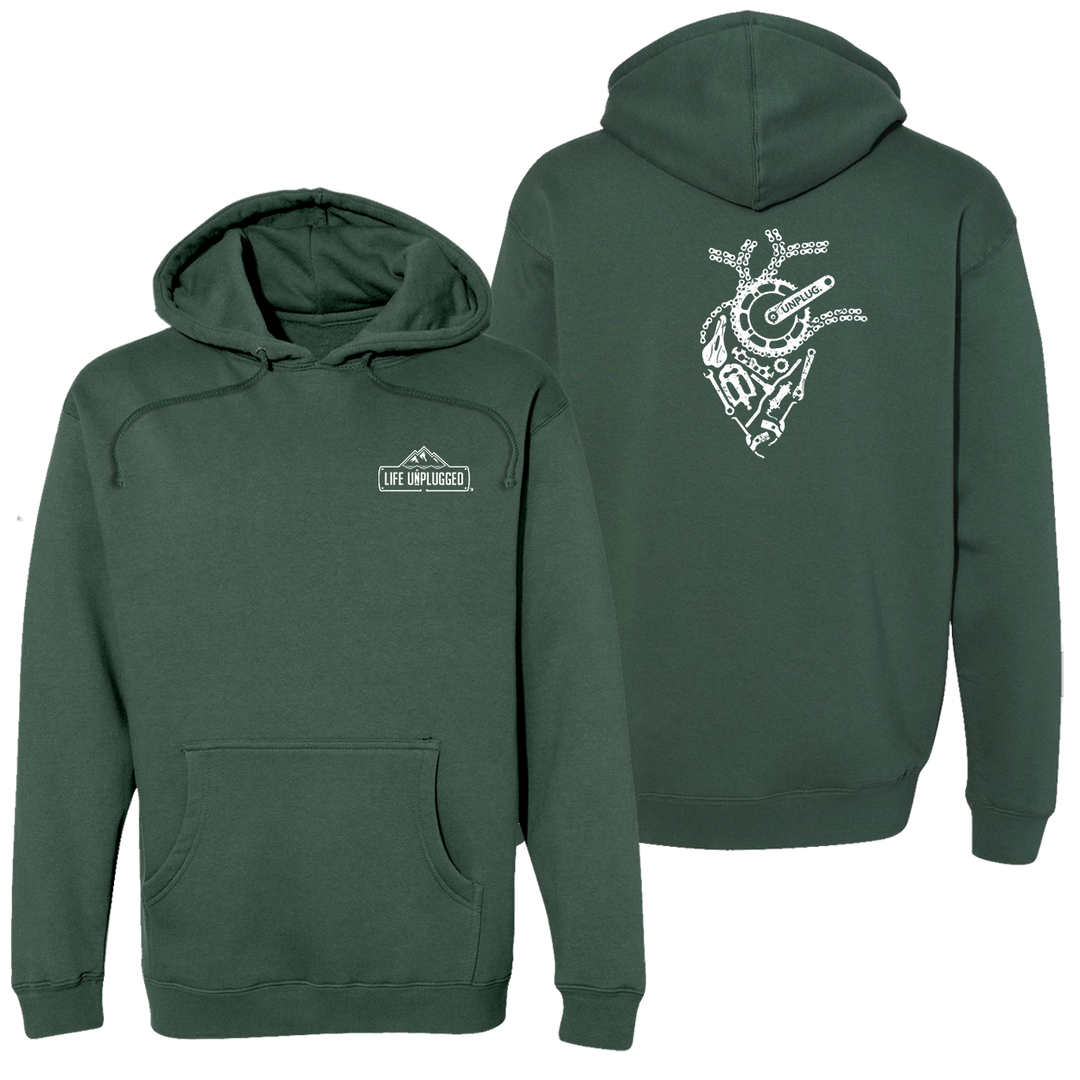 Anatomical Heart (bicycle Parts) Heavyweight Hoodie