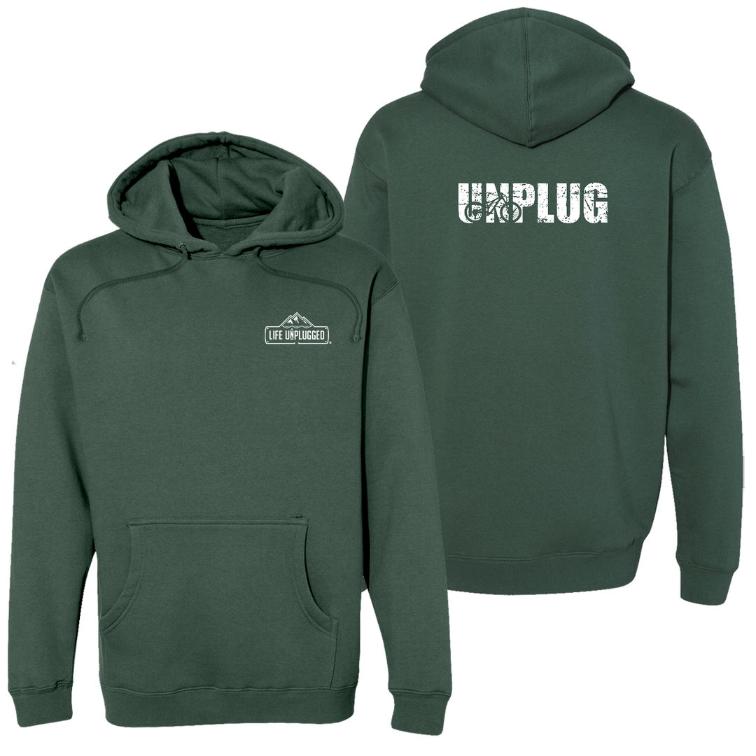 Unplug Mountain Bike Silhouette Heavyweight Hoodie