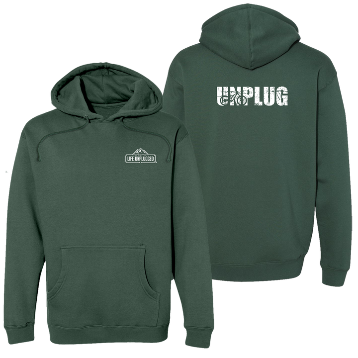 Unplug Mountain Bike Silhouette Heavyweight Hoodie
