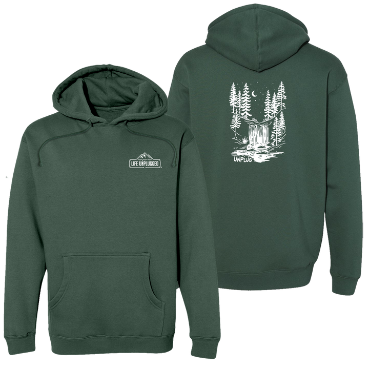 WATERFALL UNDER THE STARS Heavyweight Hoodie