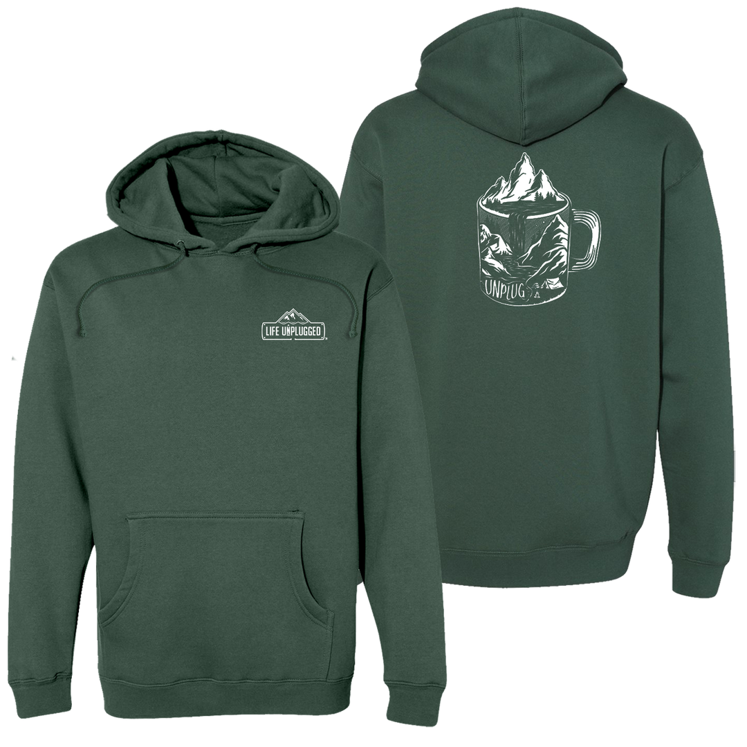 Coffee Mountain Scene Heavyweight Hoodie