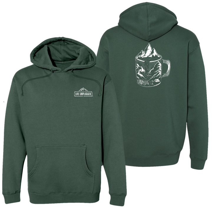 Coffee Mountain Scene Heavyweight Hoodie