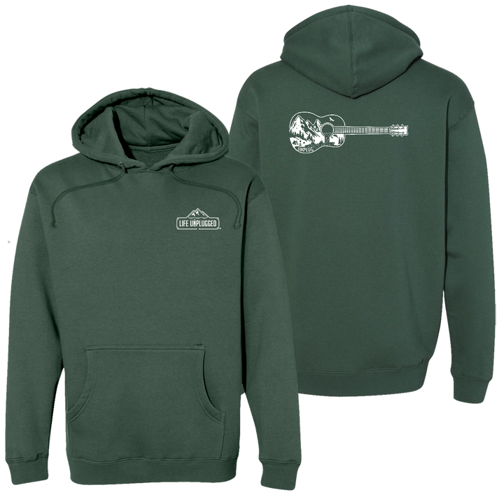 Guitar Mountain Scene Heavyweight Hoodie