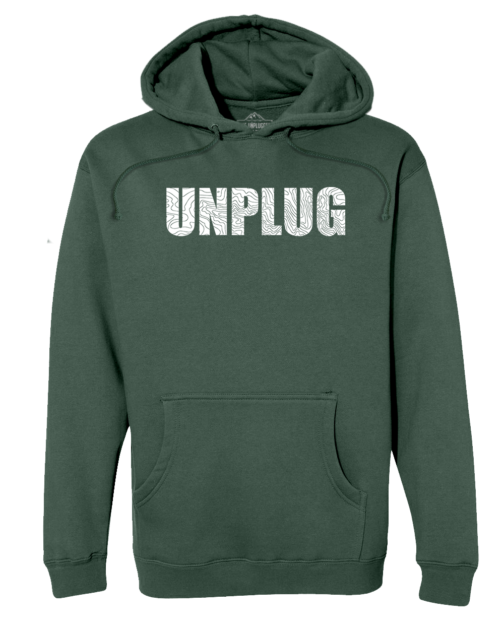 Unplug Topo Map Premium Heavyweight Hooded Sweatshirt