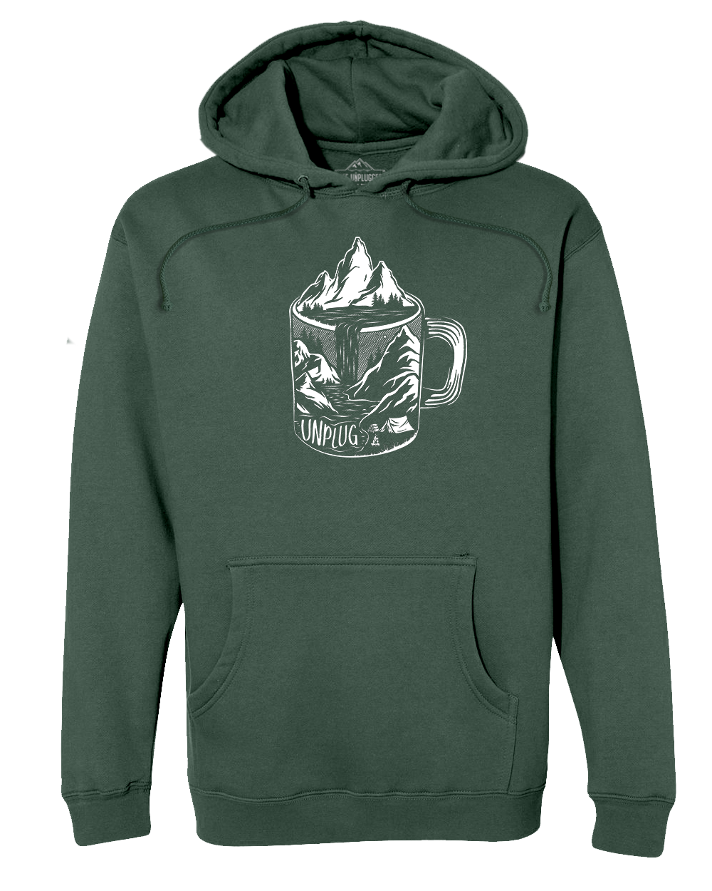COFFEE MOUNTAIN SCENE Premium Heavyweight Hooded Sweatshirt